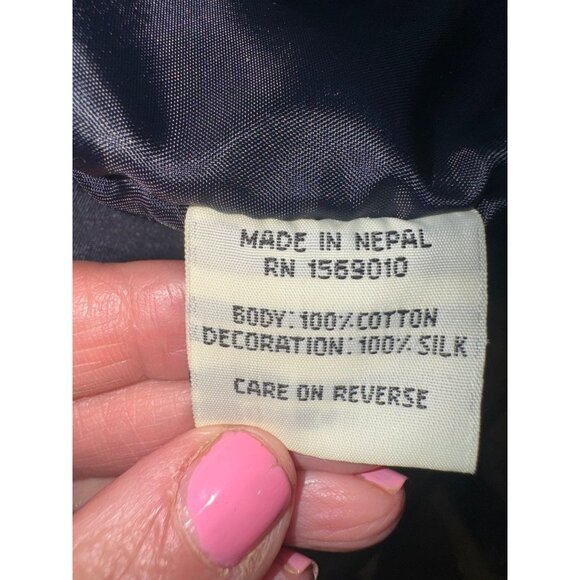 Vintage Yakmagik Patchwork Jacket S Handmade In Nepal 100% Cotton Silk Artsy - Picture 6 of 10